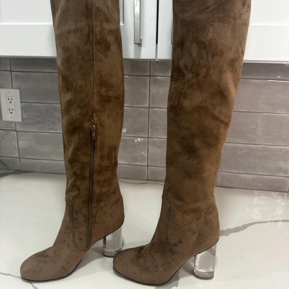 Jeffrey Campbell thigh-high brown suede boots SIZE 8